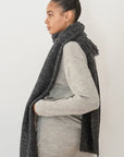 Mesh Scarf Woman - Charcoal