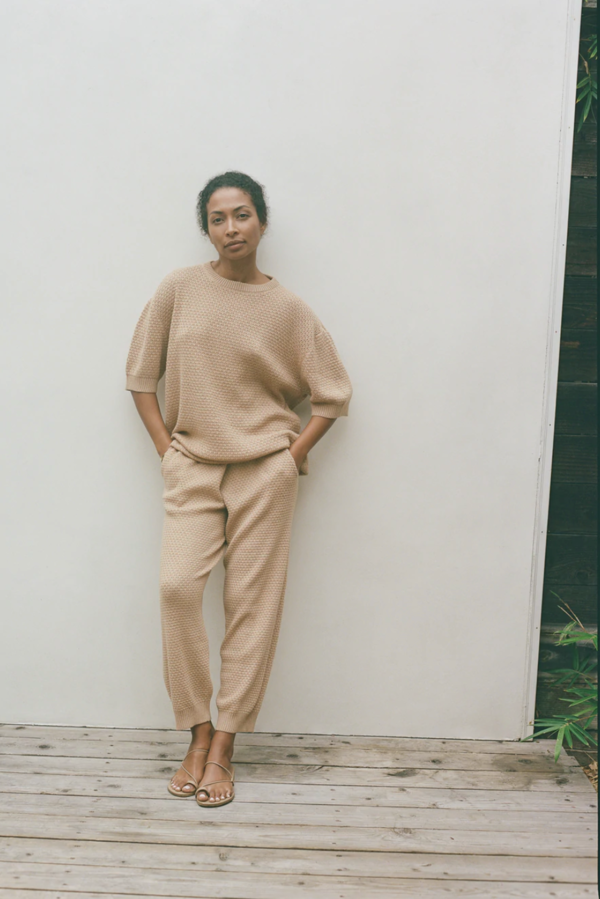 Lace Tee Woman - Sand