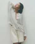 Mesh Bomber Women - Ecru