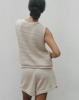 Textured Tank Woman - Flax