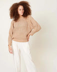 Women's Sweatshirt Sweater - Oatmeal