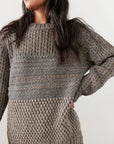Mixed Stitch Pullover - Pebble
