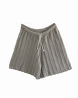Wide Rib Shorts - Suede
