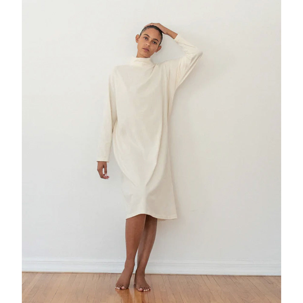 Mockneck Dress - Natural