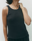 Scoop Back Waffle Tank - Fir