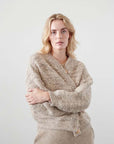 Box Bomber Cardigan - Sandstone