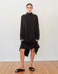 Mockneck Dress - Black