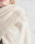 Wide Woven Poncho - Chalk