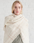 Wide Woven Poncho - Chalk